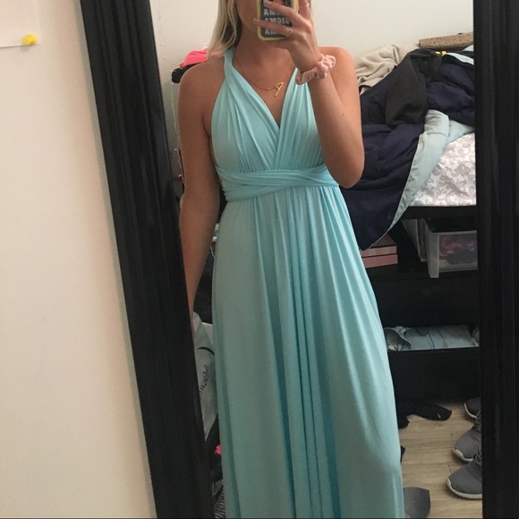 long baby blue dress - Picture 5 of 5